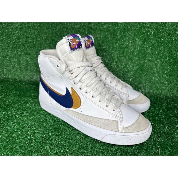Nike Blazer Mid '77 SE GS White Blue Void Metallic Gold DD1847 102 Size 6Y - Picture 1 of 8